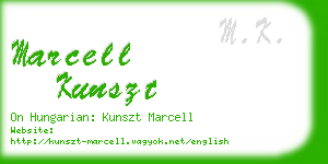 marcell kunszt business card